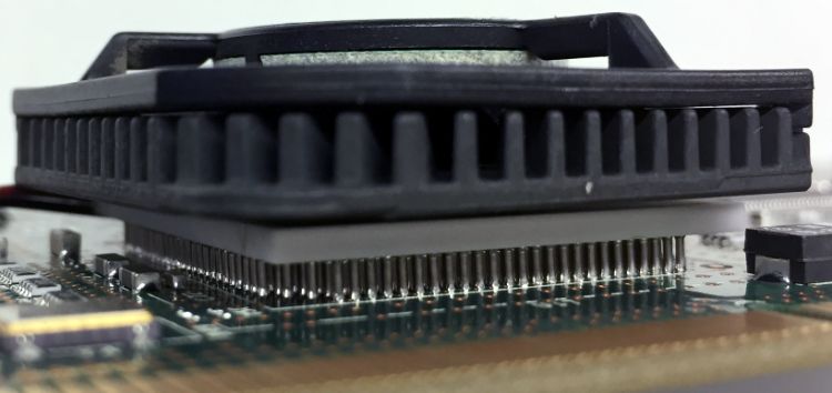 Pins soldered to BGA